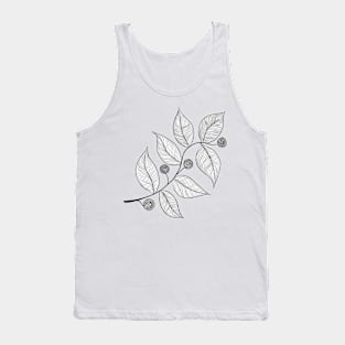 Leaves and Pods in Ink Tank Top